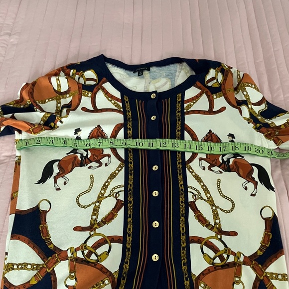 Talbots horse equestrian dressage cardigan sweater EUC L - Picture 9 of 11